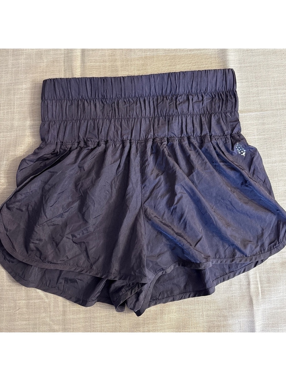 Free People Black Elastic Waist Casual Shorts